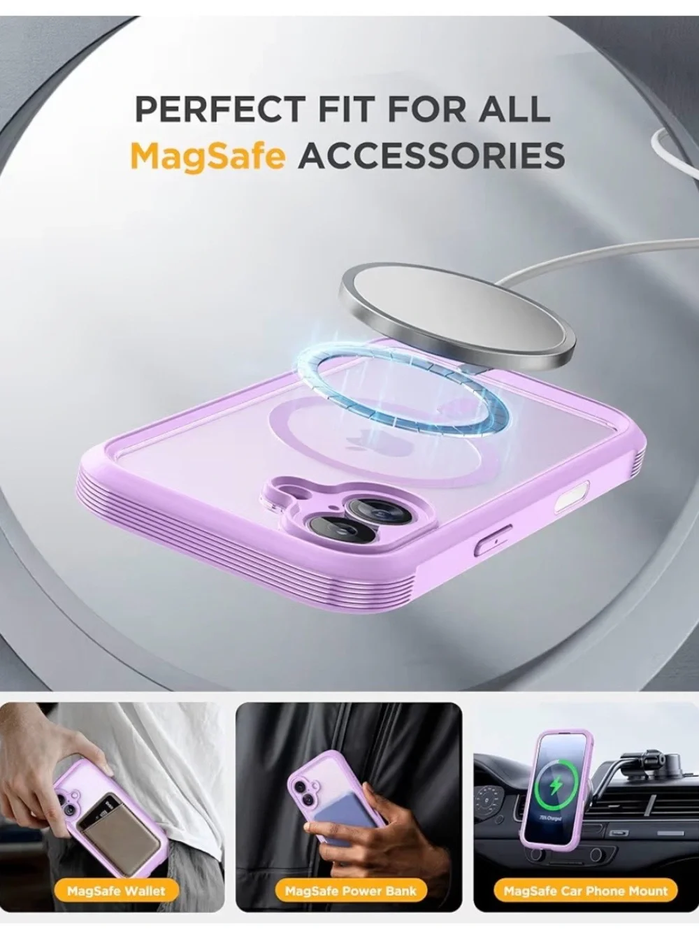 Miracase for iPhone 17 Case 6.3'' Light Purple